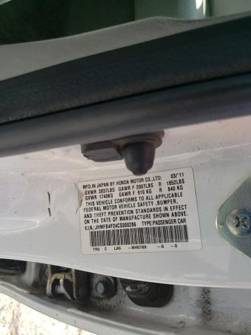 Photo 10 from auction – 2012 HONDA CIVIC HYBR with VIN JHMFB4F24CS000286