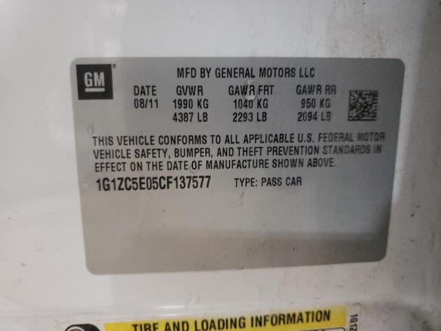 Photo 10 from auction – 2012 CHEVROLET MALIBU 1LT with VIN 1G1ZC5E05CF137577