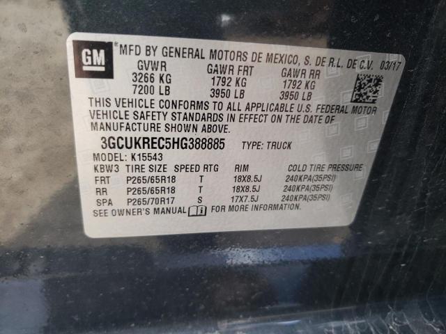 Photo 10 from auction – 2017 CHEVROLET SILVERADO with VIN 3GCUKREC5HG388885