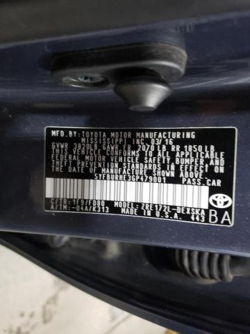 Photo 10 from auction – 2016 TOYOTA COROLLA L with VIN 5YFBURHE3GP479001