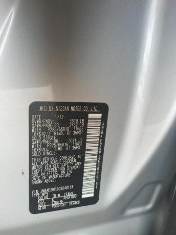 Photo 10 from auction – 2012 NISSAN QUEST S with VIN JN8AE2KP2C9040161
