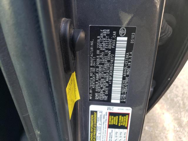 Photo 10 from auction – 2011 TOYOTA CAMRY BASE with VIN 4T1BF3EK0BU218272