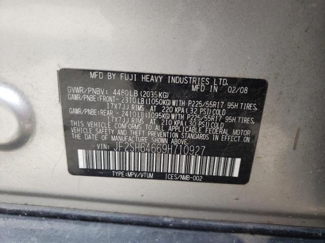 Photo 10 from auction – 2009 SUBARU FORESTER 2 with VIN JF2SH64669H710927