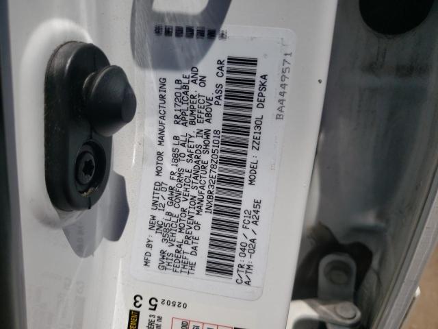 Photo 10 from auction – 2008 TOYOTA COROLLA CE with VIN 1NXBR32E78Z051018
