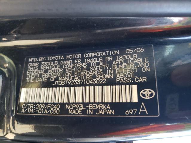 Photo 10 from auction – 2007 TOYOTA YARIS with VIN JTDBT923371043022