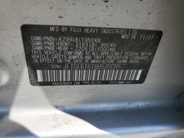 Photo 10 from auction – 2008 SUBARU IMPREZA 2. with VIN JF1GE61618H520085