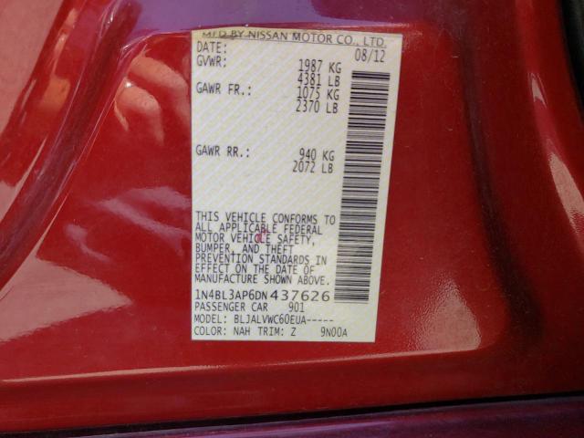 Photo 10 from auction – 2013 NISSAN ALTIMA 3.5 with VIN 1N4BL3AP6DN437626