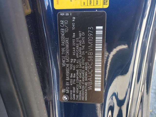 Photo 10 from auction – 2011 BMW 135 I with VIN WBAUC9C58BVM10973