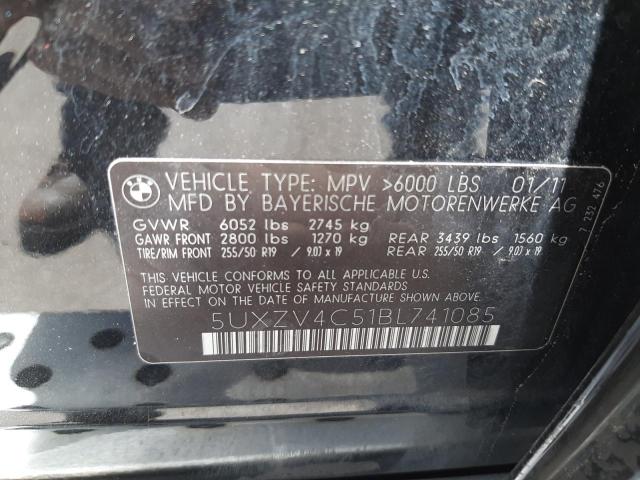 Photo 10 from auction – 2011 BMW X5 XDRIVE3 with VIN 5UXZV4C51BL741085
