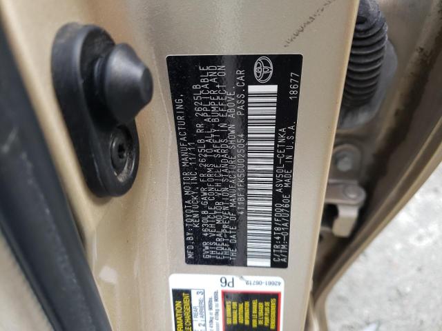 Photo 10 from auction – 2012 TOYOTA CAMRY BASE with VIN 4T1BF1FK5CU025054