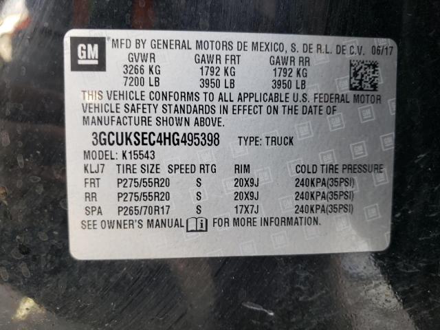 Photo 10 from auction – 2017 CHEVROLET SILVERADO with VIN 3GCUKSEC4HG495398