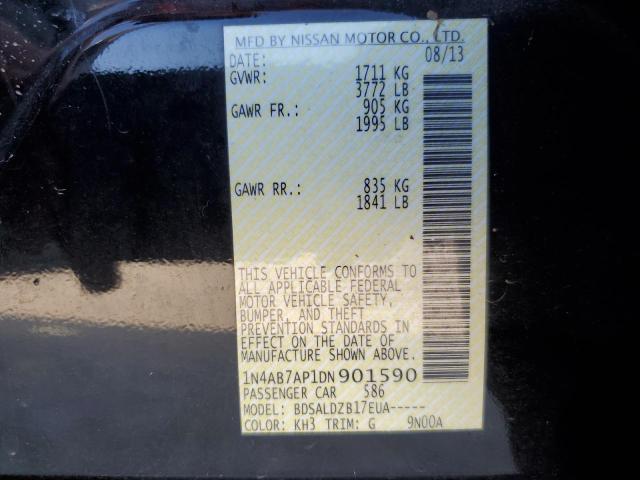 Photo 10 from auction – 2013 NISSAN SENTRA S with VIN 1N4AB7AP1DN901590