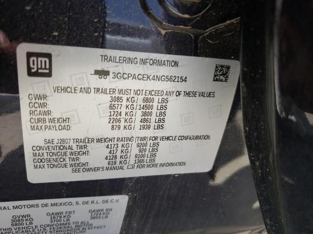 Photo 10 from auction – 2022 CHEVROLET SILVERADO with VIN 3GCPACEK4NG562154