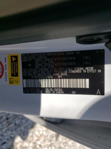 Photo 10 from auction – 2015 LEXUS RX 350 with VIN 2T2ZK1BAXFC179638