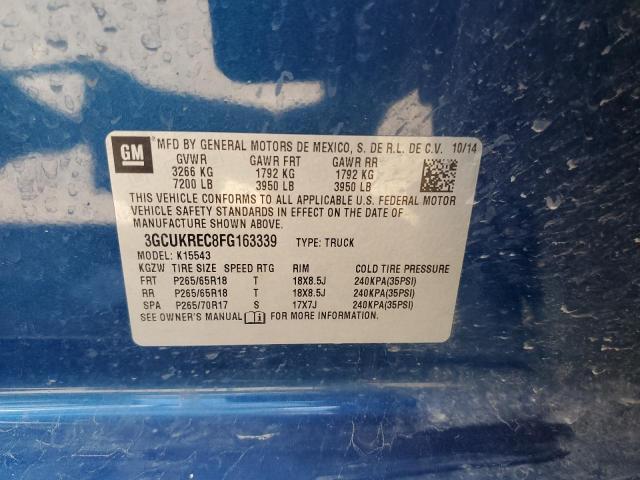 Photo 10 from auction – 2015 CHEVROLET SILVERADO with VIN 3GCUKREC8FG163339