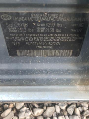 Photo 10 from auction – 2009 HYUNDAI SONATA GLS with VIN 5NPET46C19H523971