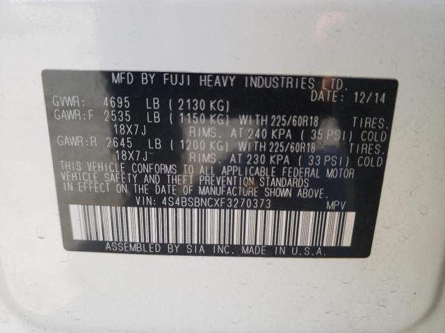 Photo 10 from auction – 2015 SUBARU OUTBACK 2. with VIN 4S4BSBNCXF3270373