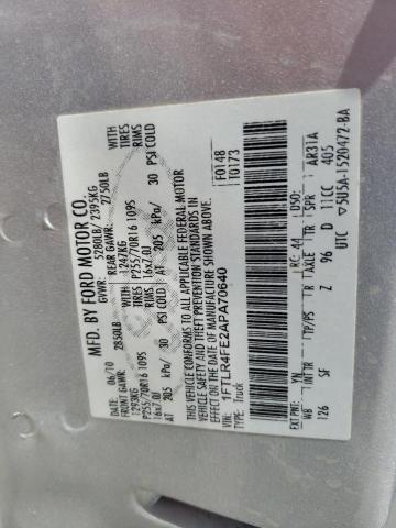 Photo 10 from auction – 2010 FORD RANGER SUP with VIN 1FTLR4FE2APA70640