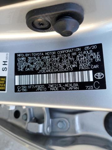 Photo 10 from auction – 2021 TOYOTA COROLLA LE with VIN JTDEAMDE6MJ004313