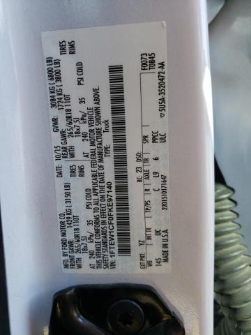 Photo 10 from auction – 2015 FORD F150 SUPER with VIN 1FTEW1CF0FKE97140