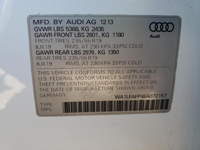 Photo 10 from auction – 2014 AUDI Q5 PREMIUM with VIN WA1LFAFP4EA072157