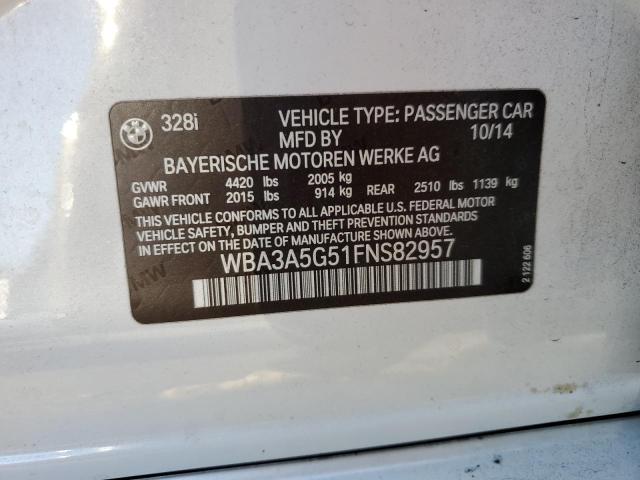 Photo 10 from auction – 2015 BMW 328 I with VIN WBA3A5G51FNS82957