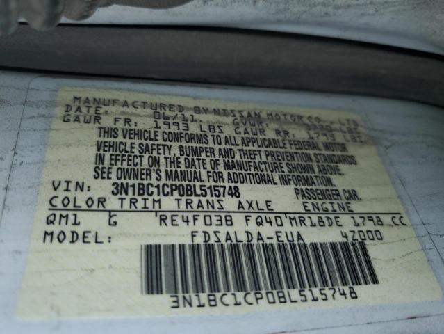 Photo 10 from auction – 2011 NISSAN VERSA S with VIN 3N1BC1CP0BL515748