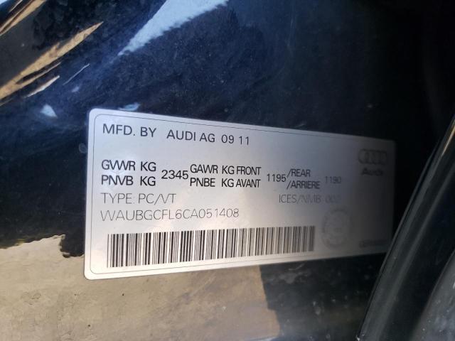 Photo 10 from auction – 2012 AUDI S4 PREMIUM with VIN WAUBGCFL6CA051408
