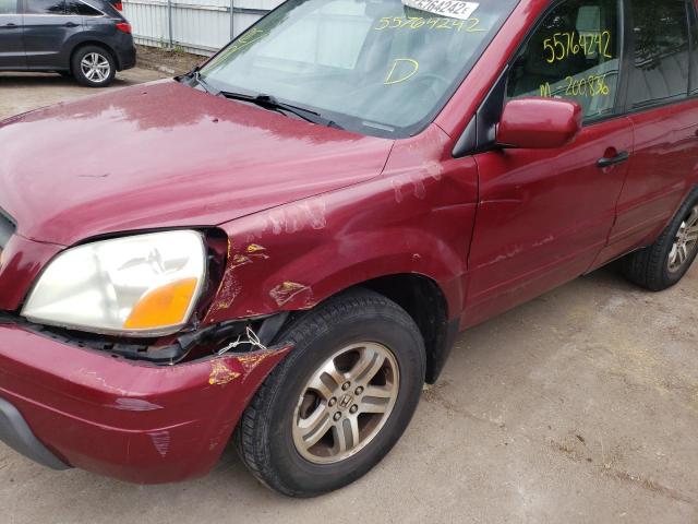 Photo 9 from auction – 2003 HONDA PILOT EXL with VIN 2HKYF18663H508206