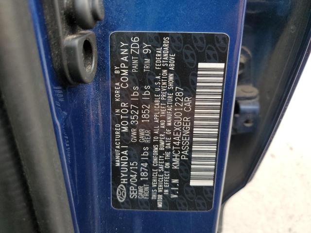Photo 10 from auction – 2016 HYUNDAI ACCENT SE with VIN KMHCT4AEXGU012287