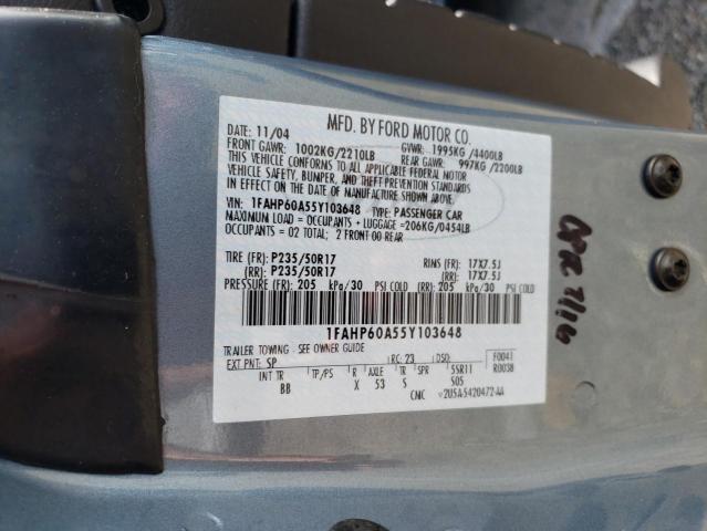 Photo 10 from auction – 2005 FORD THUNDERBIR with VIN 1FAHP60A55Y103648