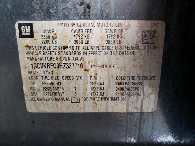 Photo 10 from auction – 2017 CHEVROLET SILVERADO with VIN 1GCVKREC0HZ327710