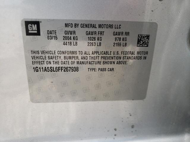 Photo 10 from auction – 2015 CHEVROLET MALIBU LS with VIN 1G11A5SL6FF267938