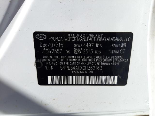 Photo 10 from auction – 2016 HYUNDAI SONATA SPO with VIN 5NPE34AFXGH362163