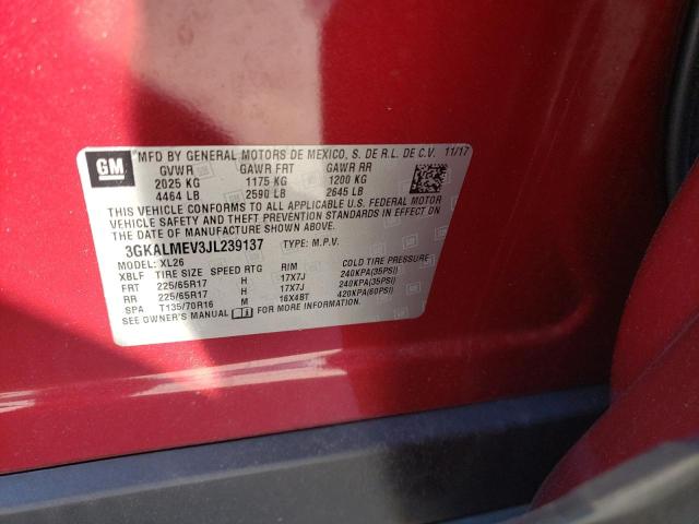 Photo 10 from auction – 2018 GMC TERRAIN SL with VIN 3GKALMEV3JL239137