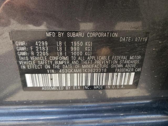 Photo 10 from auction – 2019 SUBARU IMPREZA SP with VIN 4S3GKAM61K3623318