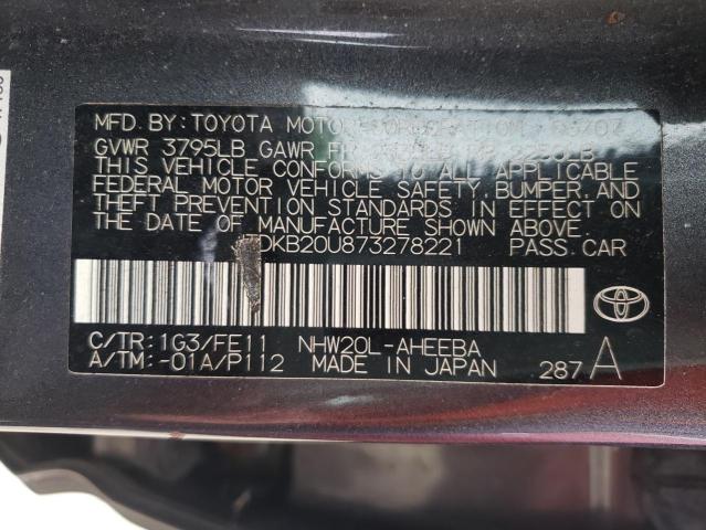 Photo 10 from auction – 2007 TOYOTA PRIUS with VIN JTDKB20U873278221