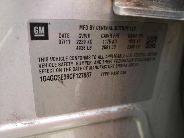 Photo 10 from auction – 2012 BUICK LACROSSE with VIN 1G4GC5E38CF127887