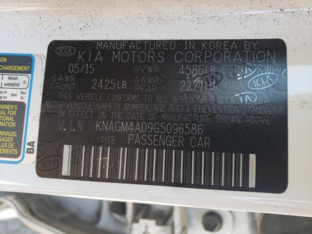 Photo 10 from auction – 2016 KIA OPTIMA HYB with VIN KNAGM4AD9G5096586