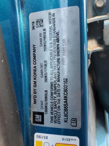Photo 10 from auction – 2019 CHEVROLET SPARK LS with VIN KL8CB6SA4KC803162