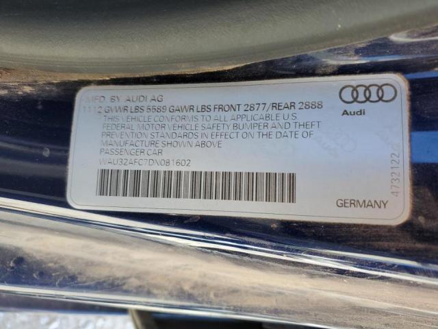 Photo 10 from auction – 2013 AUDI S7 PRESTIG with VIN WAU32AFC7DN081602