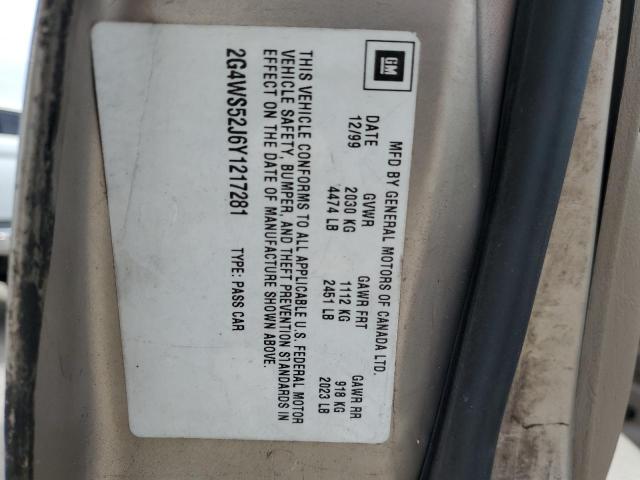 Photo 10 from auction – 2000 BUICK CENTURY CU with VIN 2G4WS52J6Y1217281