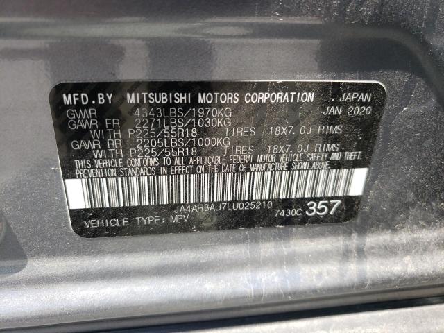 Photo 10 from auction – 2020 MITSUBISHI OUTLANDER with VIN JA4AR3AU7LU025210