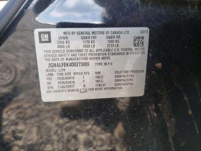 Photo 10 from auction – 2013 CHEVROLET EQUINOX LT with VIN 2GNALFEK4D6273889