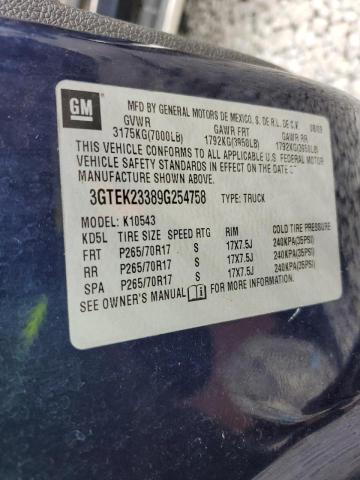 Photo 10 from auction – 2009 GMC SIERRA K15 with VIN 3GTEK23389G254758