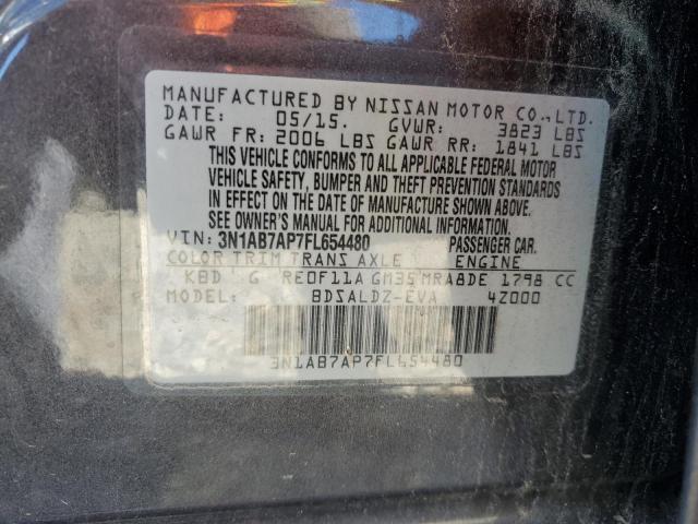 Photo 10 from auction – 2015 NISSAN SENTRA S with VIN 3N1AB7AP7FL654480