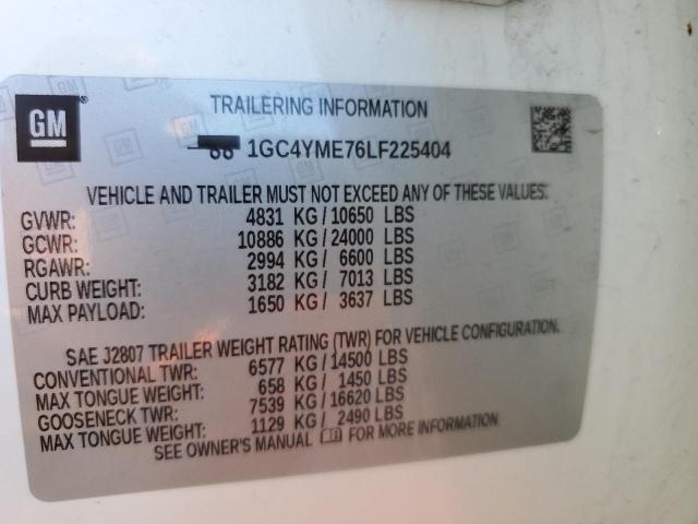 Photo 10 from auction – 2020 CHEVROLET SILVERADO with VIN 1GC4YME76LF225404