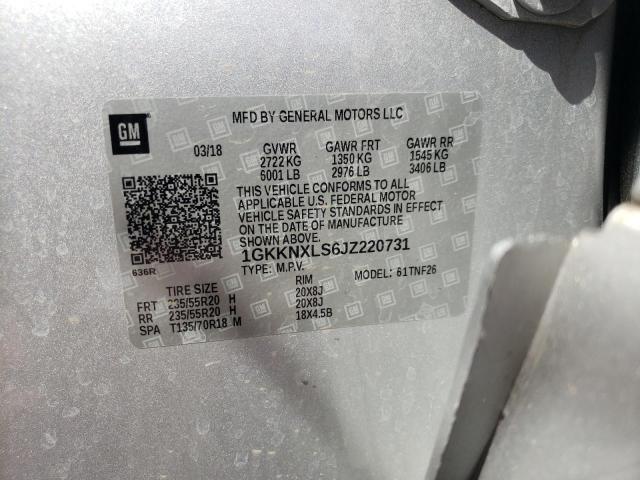 Photo 10 from auction – 2018 GMC ACADIA DEN with VIN 1GKKNXLS6JZ220731