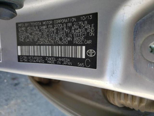 Photo 10 from auction – 2014 TOYOTA PRIUS with VIN JTDKN3DU7E1746293