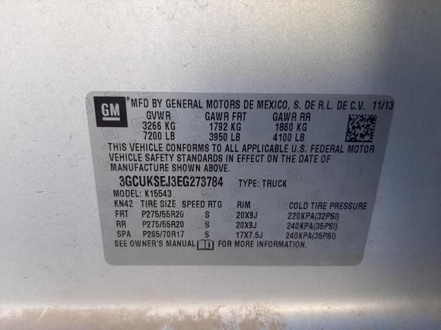 Photo 10 from auction – 2014 CHEVROLET SILVERADO with VIN 3GCUKSEJ3EG273784